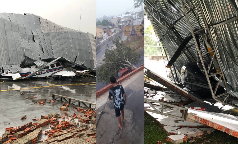 Temporal Ventos Fortes Causa Estragos Derruba Rvores E Destr I