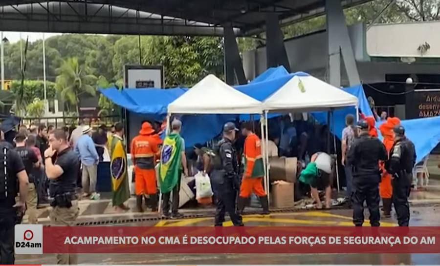 Acampamento bolsonarista é desmontado no Comando Militar da Amazônia